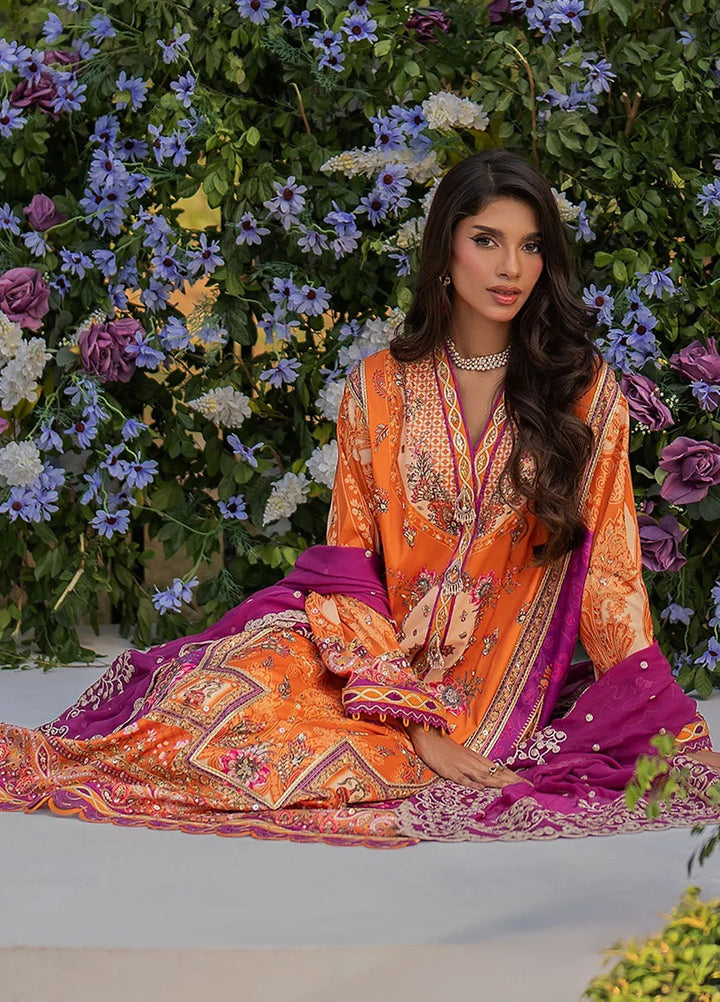 Qalamkar Embroidered Silk Suits Unstitched 3 Piece QLM24LS UA-03 ALMA - Luxury Collection