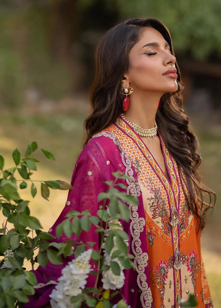 Qalamkar Embroidered Silk Suits Unstitched 3 Piece QLM24LS UA-03 ALMA - Luxury Collection