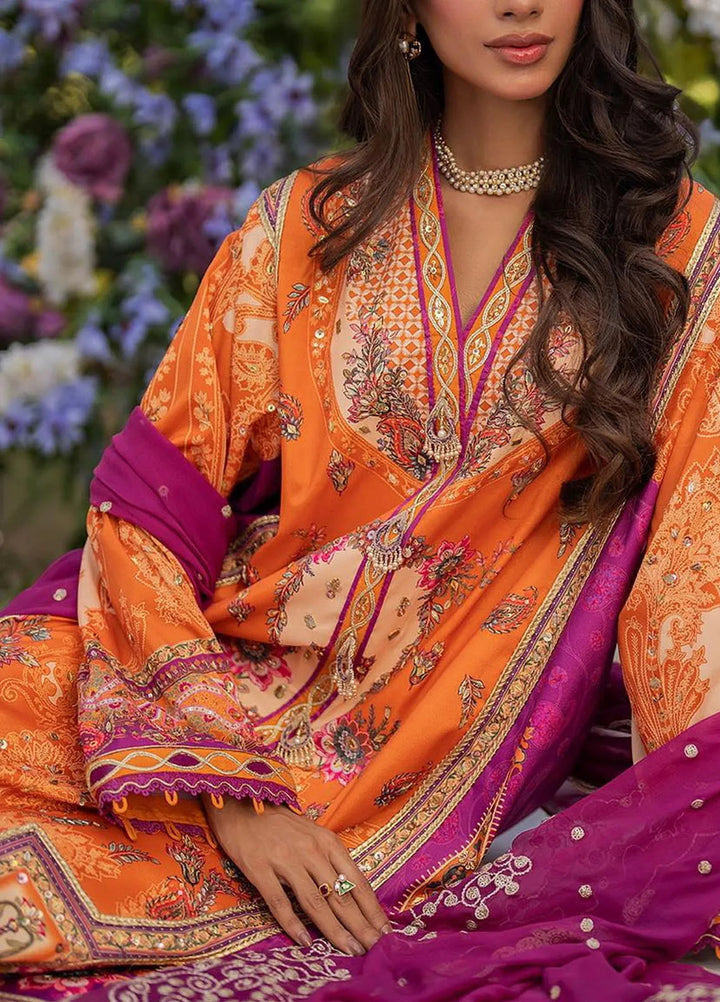 Qalamkar Embroidered Silk Suits Unstitched 3 Piece QLM24LS UA-03 ALMA - Luxury Collection