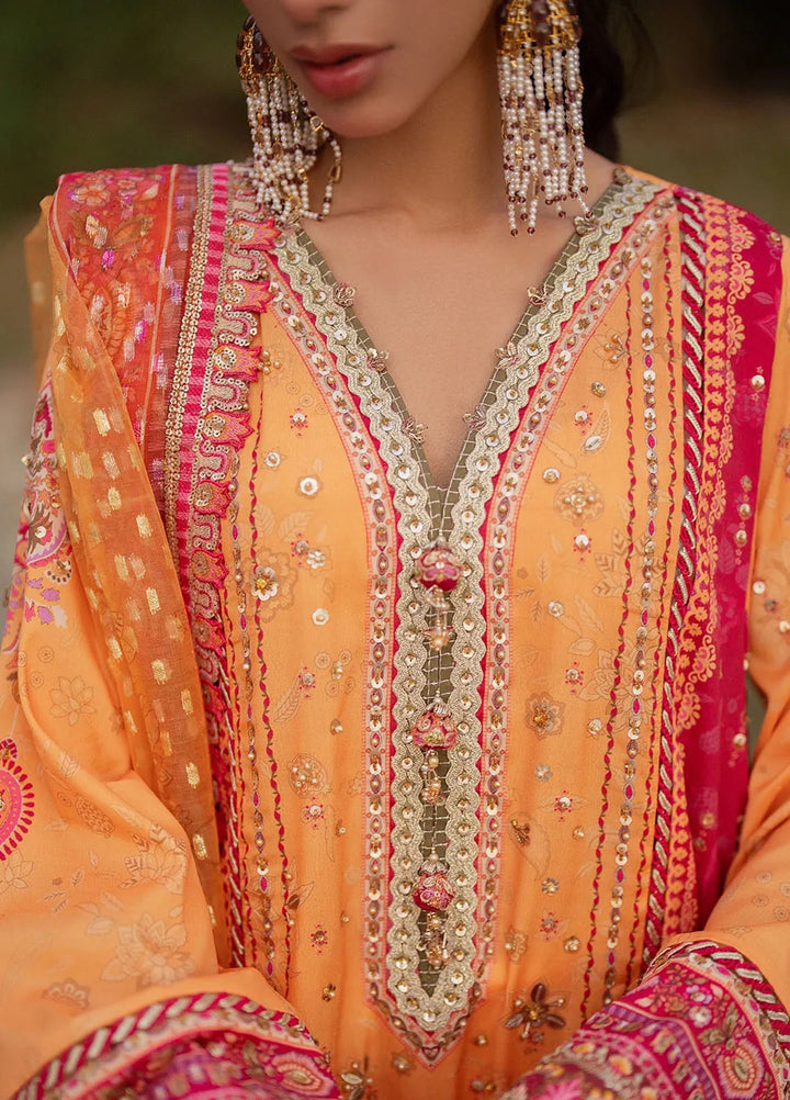 Qalamkar Embroidered Silk Suits Unstitched 3 Piece QLM24LS UA-05 FIORE - Luxury Collection