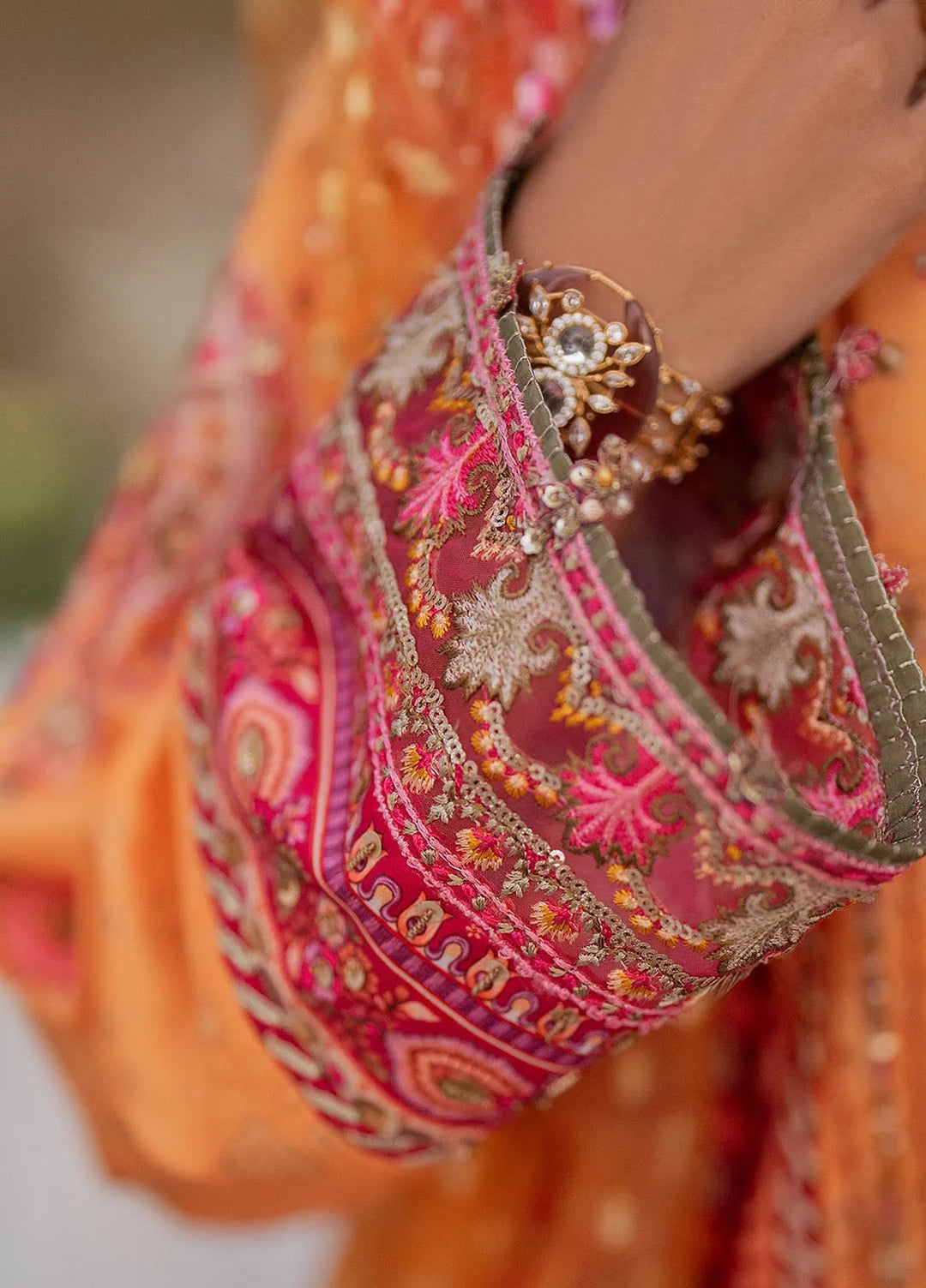 Qalamkar Embroidered Silk Suits Unstitched 3 Piece QLM24LS UA-05 FIORE - Luxury Collection