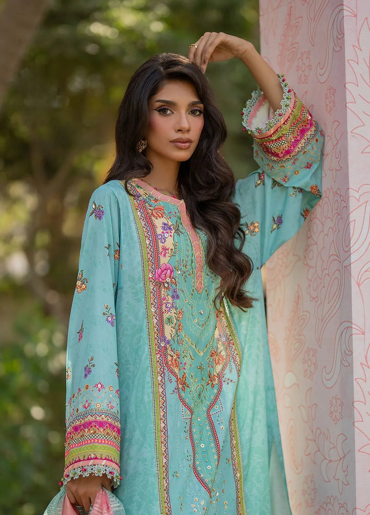 Qalamkar Embroidered Silk Suits Unstitched 3 Piece QLM24LS UA-06 SARA - Luxury Collection