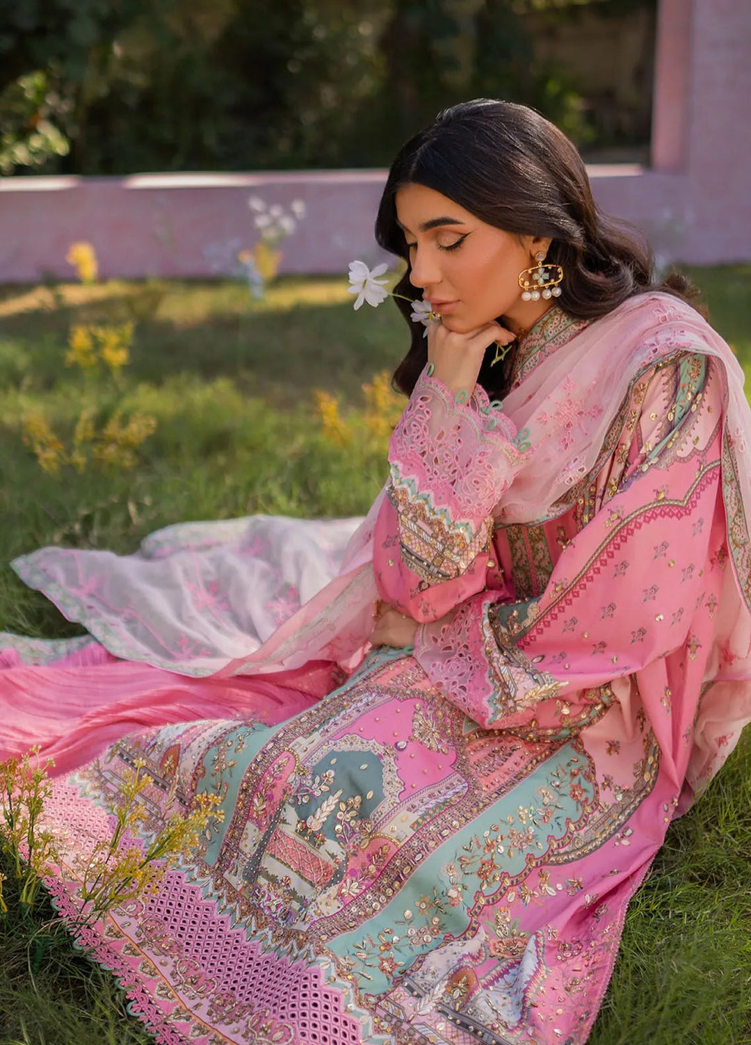 Qalamkar Embroidered Silk Suits Unstitched 3 Piece QLM24LS UA-07 TESSA - Luxury Collection