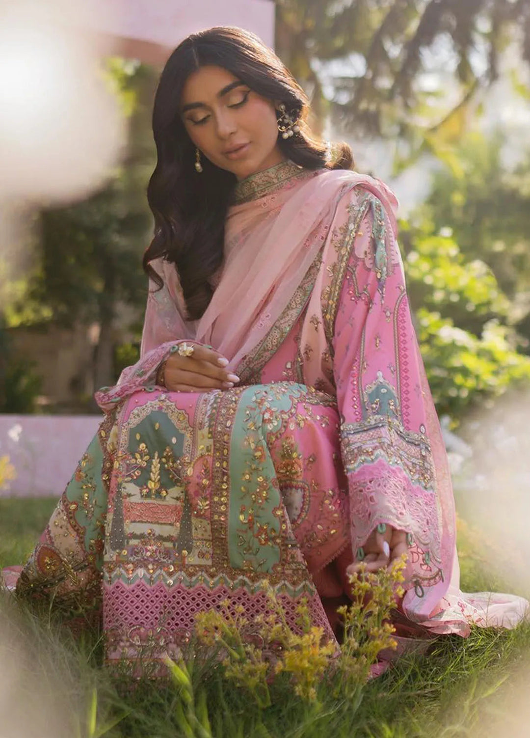 Qalamkar Embroidered Silk Suits Unstitched 3 Piece QLM24LS UA-07 TESSA - Luxury Collection