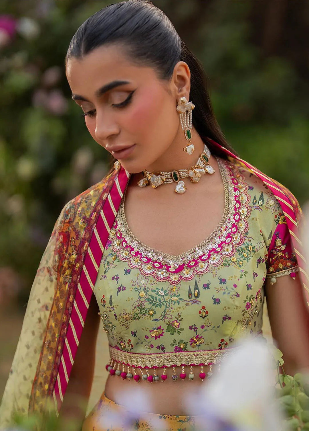 Qalamkar Embroidered Silk Suits Unstitched 3 Piece QLM24LS UA-08 LUNA - Luxury Collection