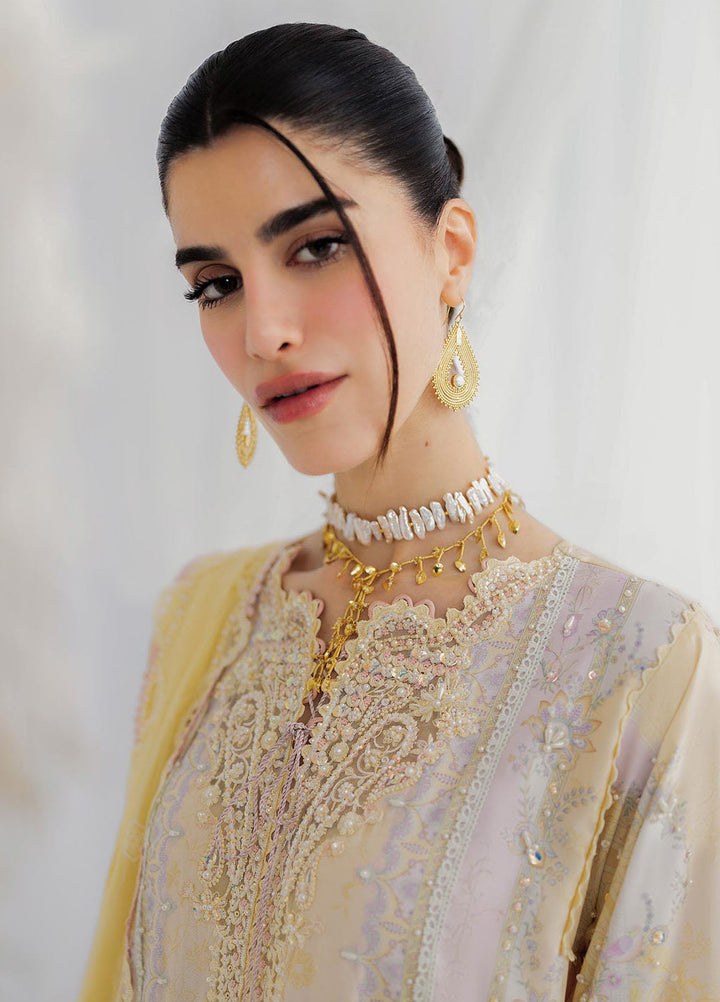 Qalamkar Embroidered Silk Suits Unstitched 3 Piece QLM25LS D-03 Leni - Festive Collection