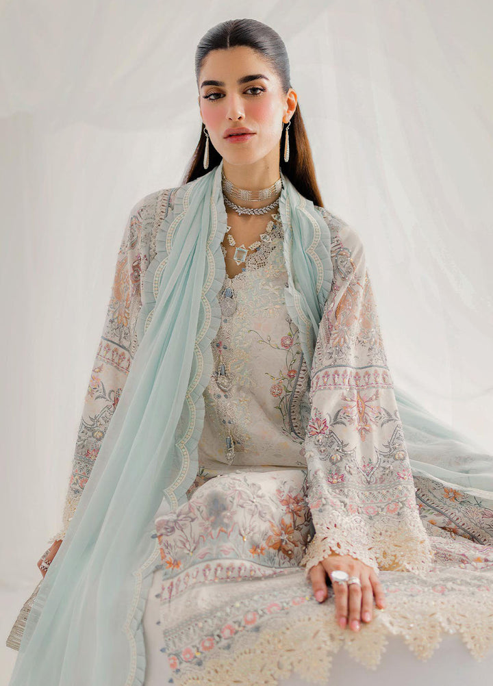 Qalamkar Embroidered Silk Suits Unstitched 3 Piece QLM25LS D-06 Nele - Festive Collection