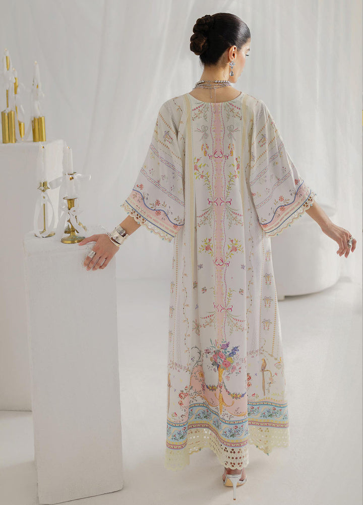 Qalamkar Embroidered Silk Suits Unstitched Kaftan QLM25LS D-08 Bianca - Festive Collection