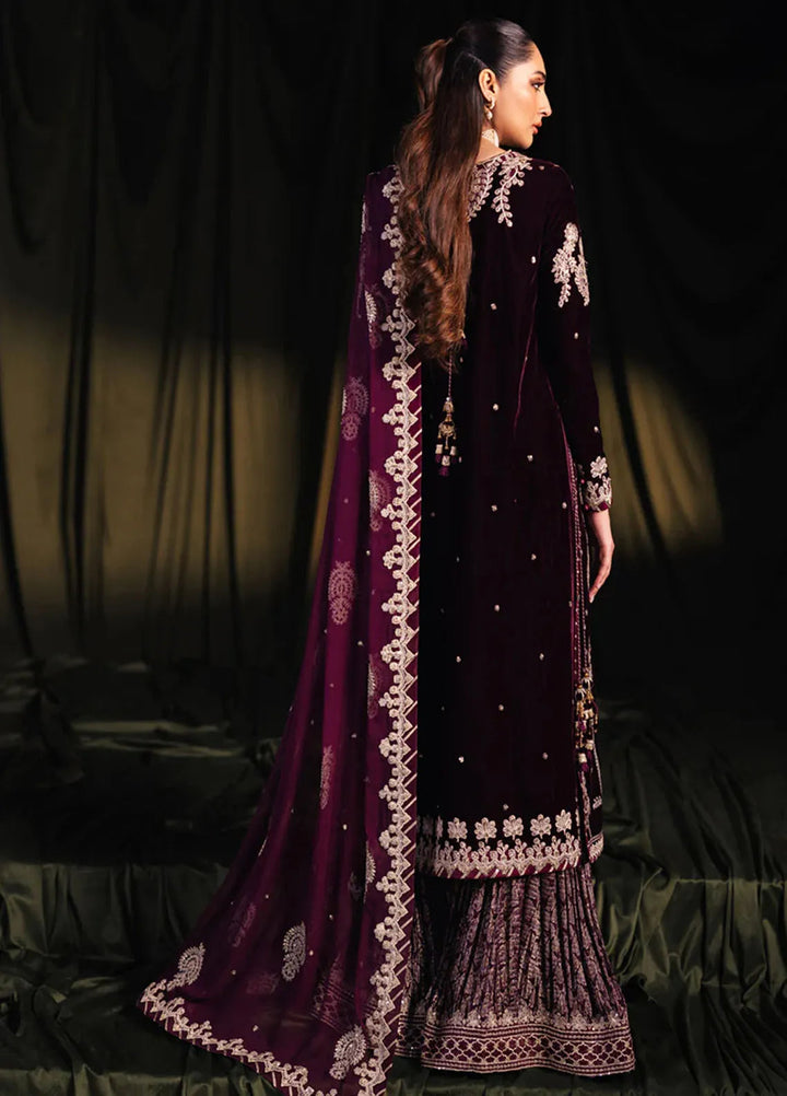 Qalamkar Embroidered Velvet Suits Unstitched 3 Piece BK-01 Amani - Luxury Collection