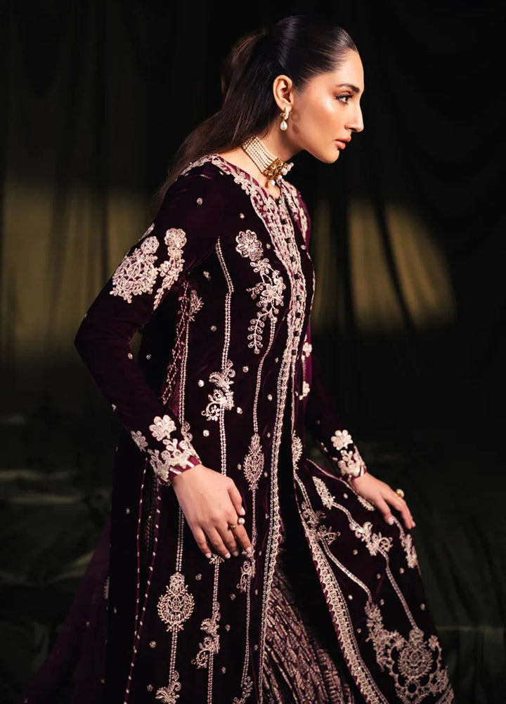 Qalamkar Embroidered Velvet Suits Unstitched 3 Piece BK-01 Amani - Luxury Collection