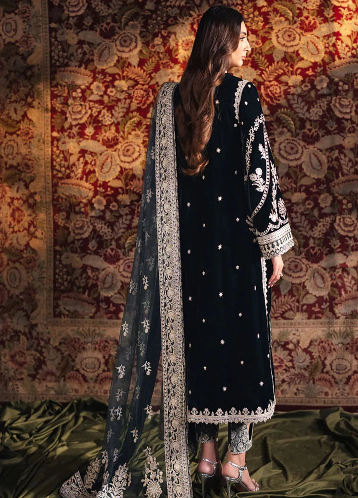 Qalamkar Embroidered Velvet Suits Unstitched 3 Piece BK-03 Samira - Luxury Collection
