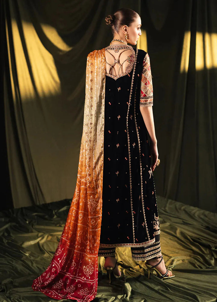 Qalamkar Embroidered Velvet Suits Unstitched 3 Piece BK-06 Zola - Luxury Collection
