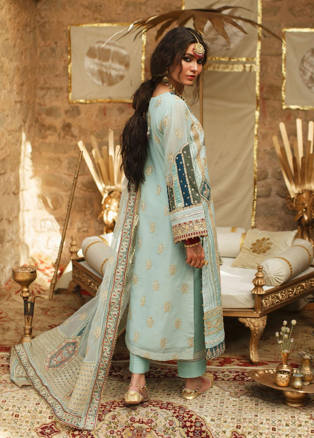 Qalamkar Embroidered Doria Suits Unstitched 3 Piece QLM21F 02 - Festive Collection