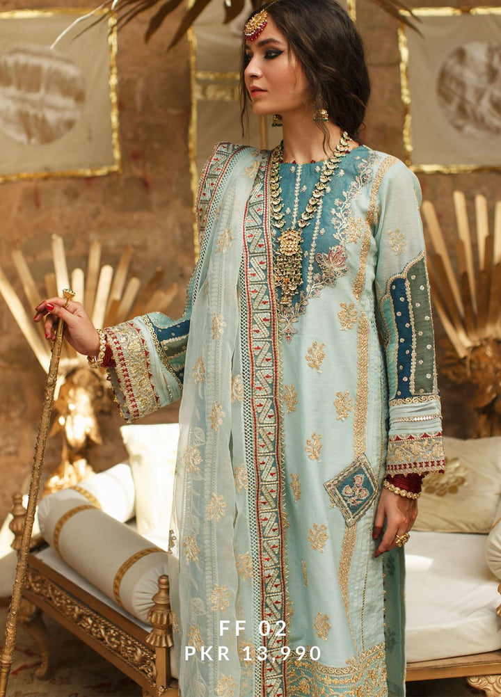 Qalamkar Embroidered Doria Suits Unstitched 3 Piece QLM21F 02 - Festive Collection