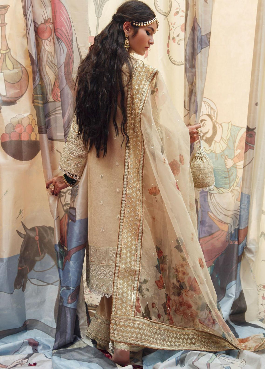 Qalamkar Embroidered Organza Suits Unstitched 3 Piece QLM21F 03 - Festive Collection