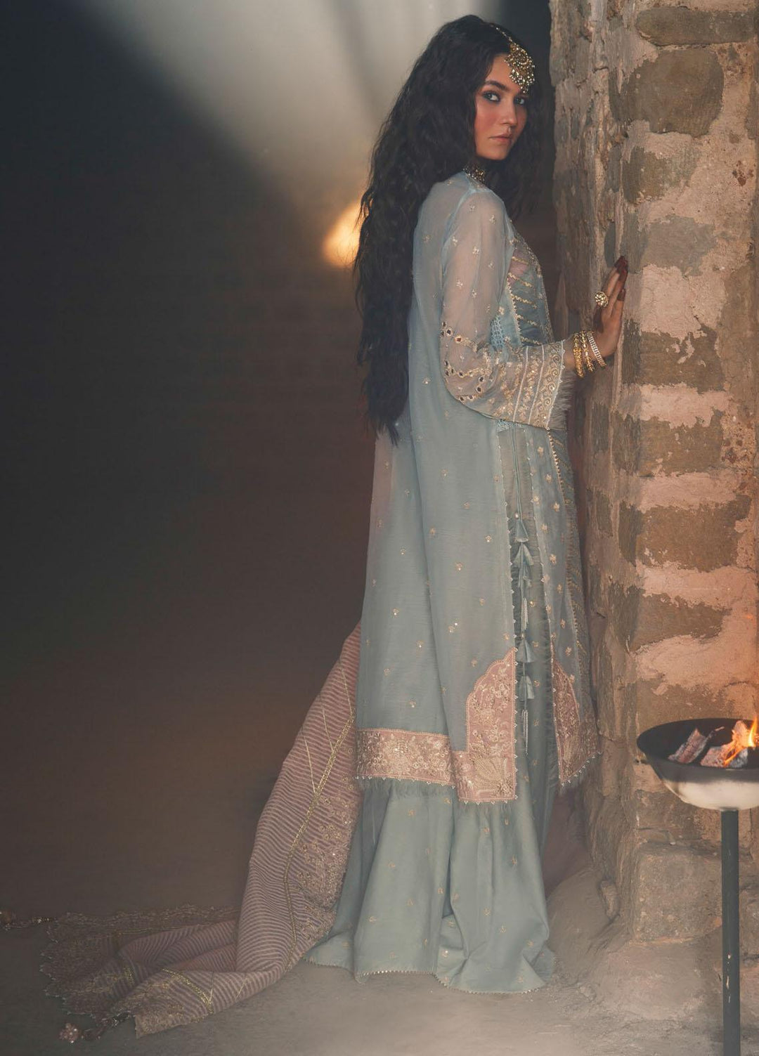 Qalamkar Embroidered Organza Suits Unstitched 3 Piece QLM21F 05 - Festive Collection