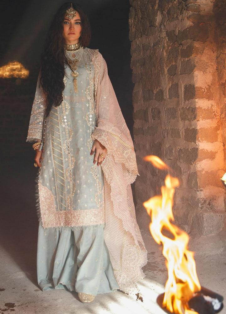 Qalamkar Embroidered Organza Suits Unstitched 3 Piece QLM21F 05 - Festive Collection