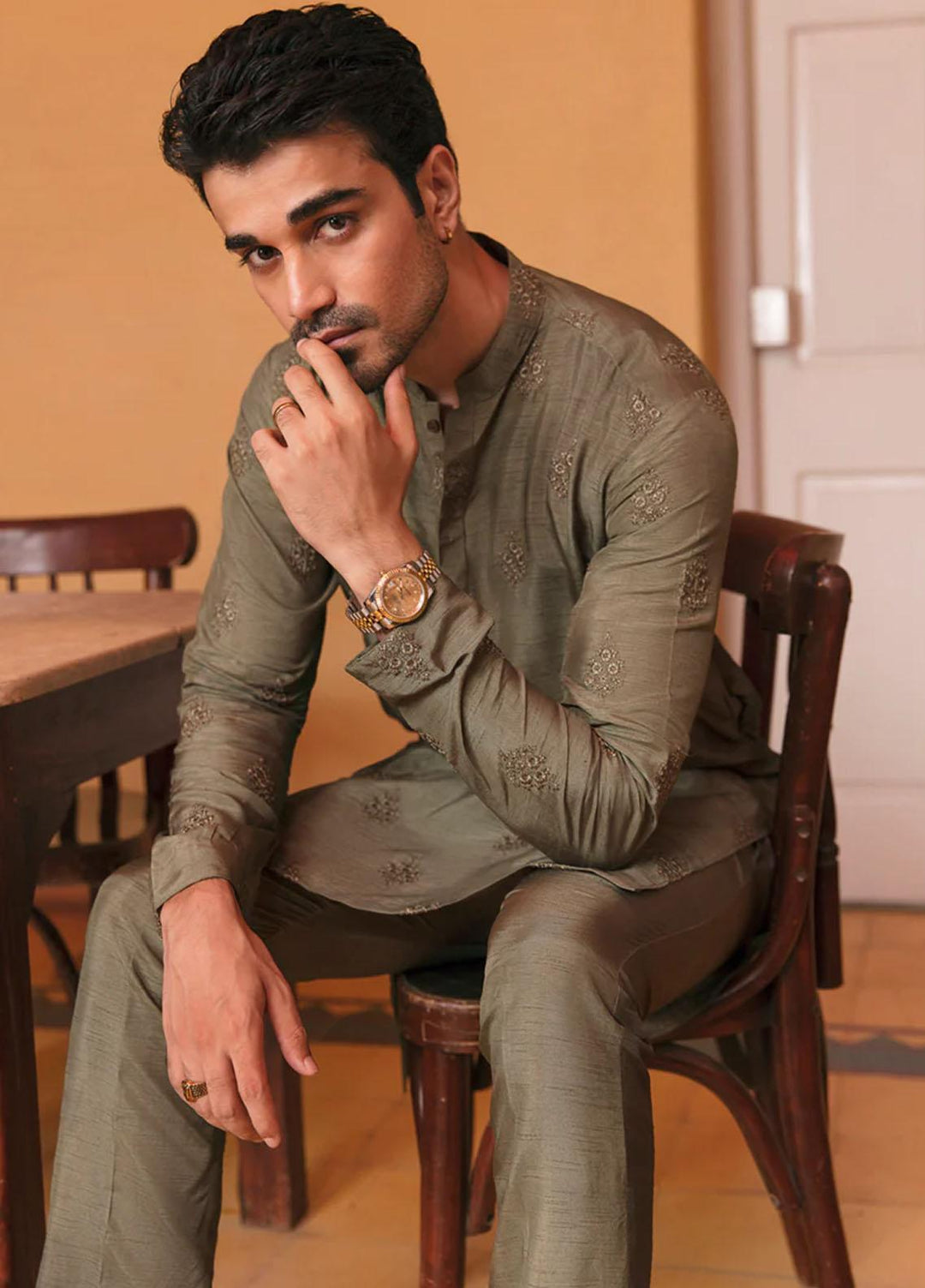 Qalamkar  Festive Kurta Pajama for Men -  QL22KHM MK-01