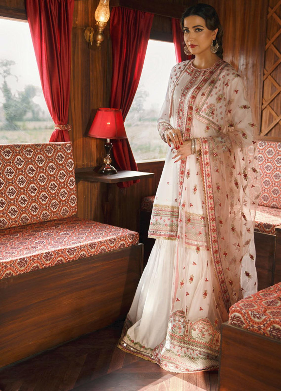 Qalamkar Embroidered Lawn Suits Unstitched 3 Piece QLM21LF FX-04 - Luxury Collection