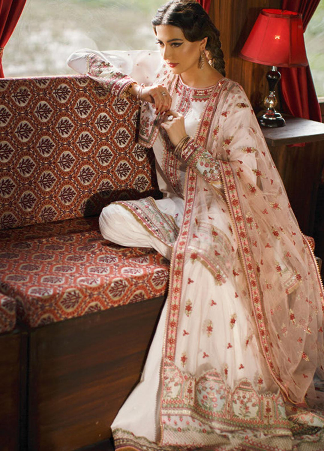 Qalamkar Embroidered Lawn Suits Unstitched 3 Piece QLM21LF FX-04 - Luxury Collection