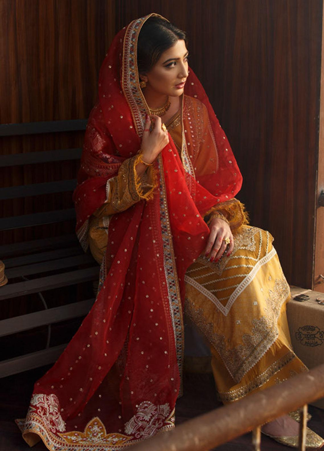 Qalamkar Embroidered Lawn Suits Unstitched 3 Piece QLM21LF FX-10 - Luxury Collection