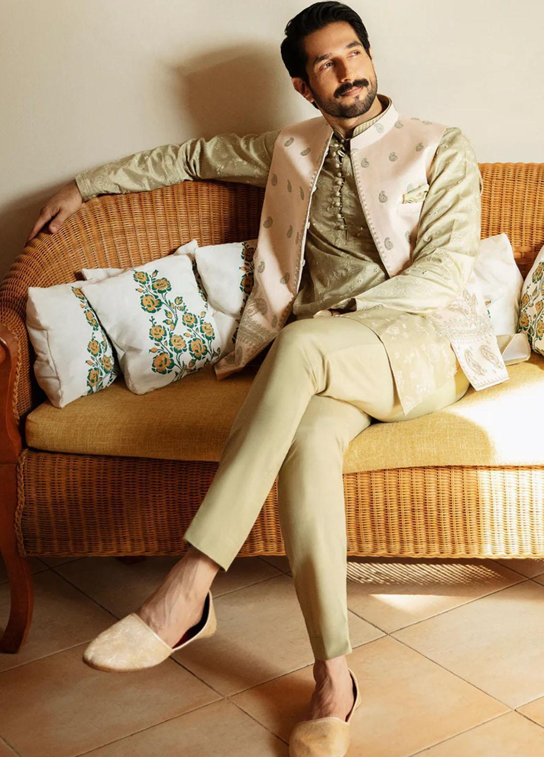 Qalamkar  Festive Waistcoat for Men -  QL22MW WAISTCOAT MWW-06