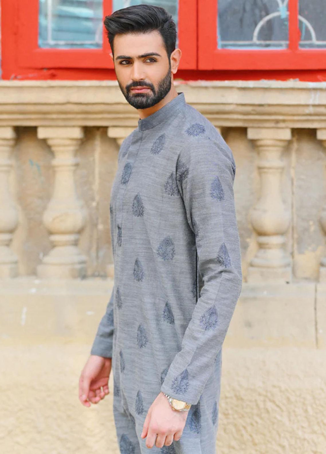 Qalamkar  Festive Kurta Pajama for Men -  QL22WM G-03