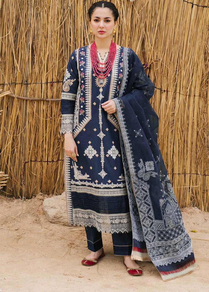 Marahil By Qalamkar Embroidered Lawn Suits Unstitched 3 Piece QLM22M SS-03 Rua - Luxury Collection