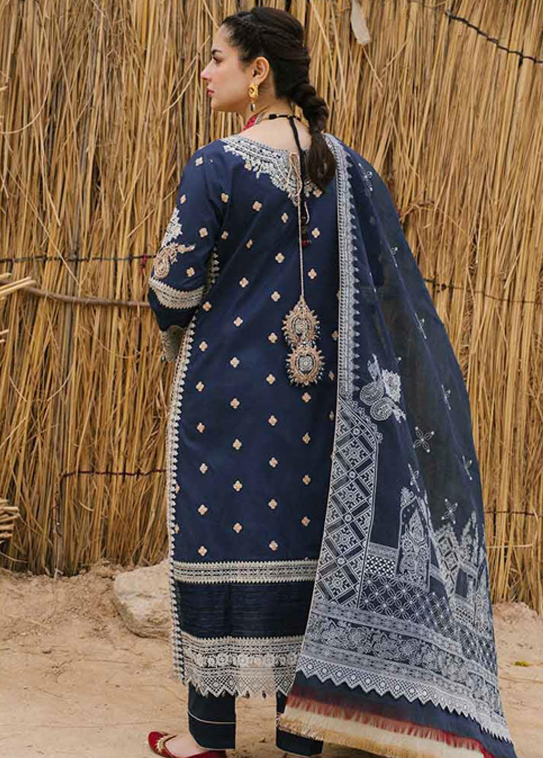 Marahil By Qalamkar Embroidered Lawn Suits Unstitched 3 Piece QLM22M SS-03 Rua - Luxury Collection