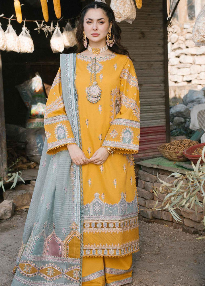 Marahil By Qalamkar Embroidered Lawn Suits Unstitched 3 Piece QLM22M SS-12 Fearie - Luxury Collection