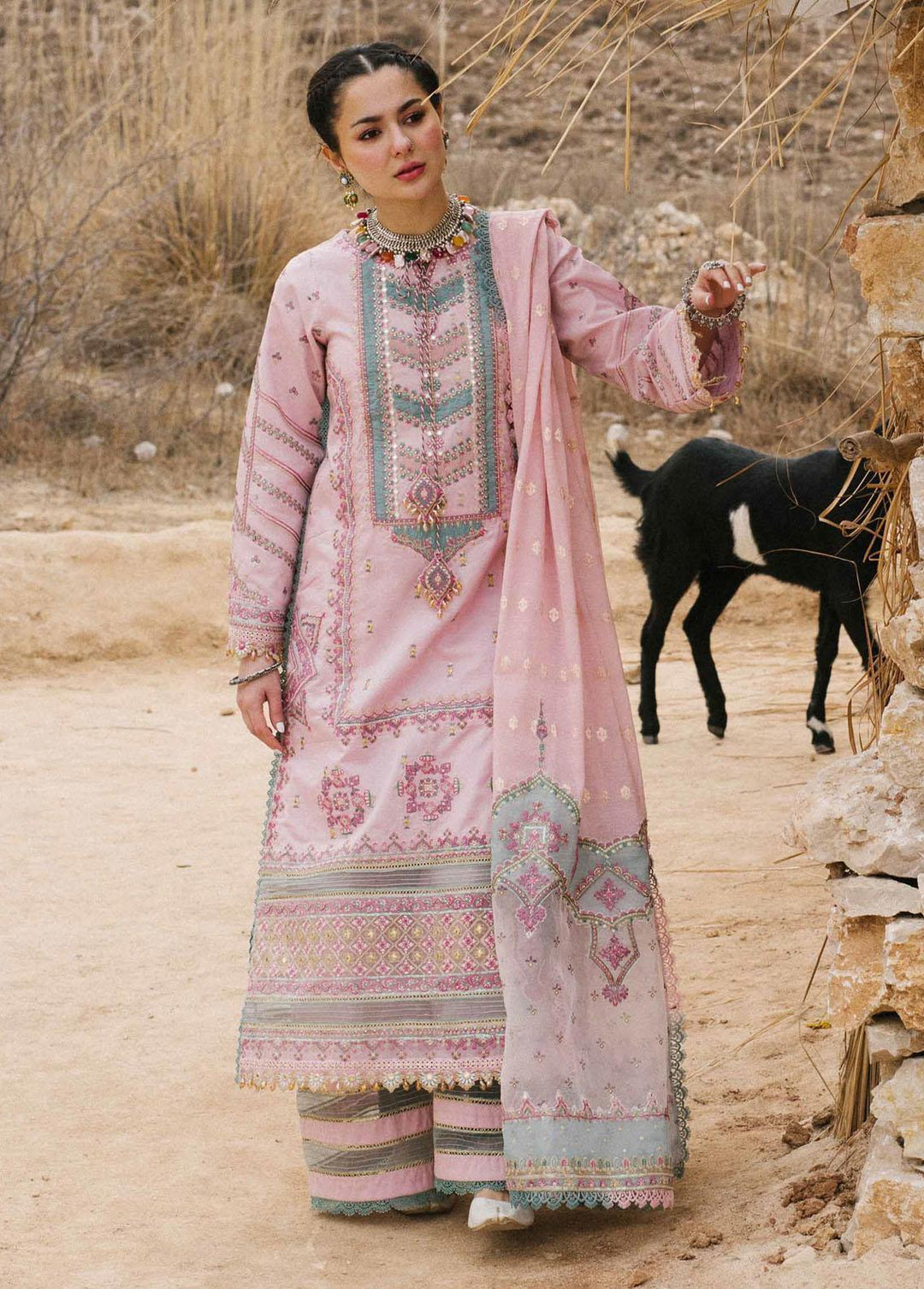 Marahil By Qalamkar Embroidered Lawn Suits Unstitched 3 Piece QLM22M SS-13 Saaj - Luxury Collection