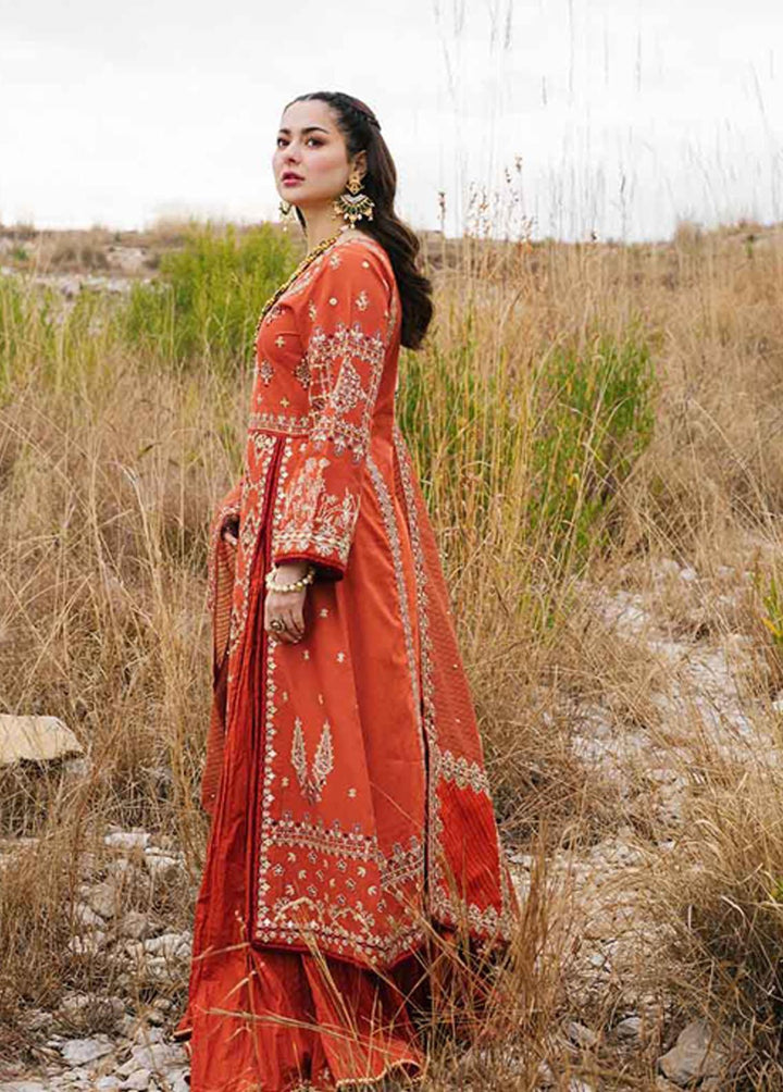 Marahil By Qalamkar Embroidered Lawn Suits Unstitched 3 Piece QLM22M SS-15 Parishey - Luxury Collection