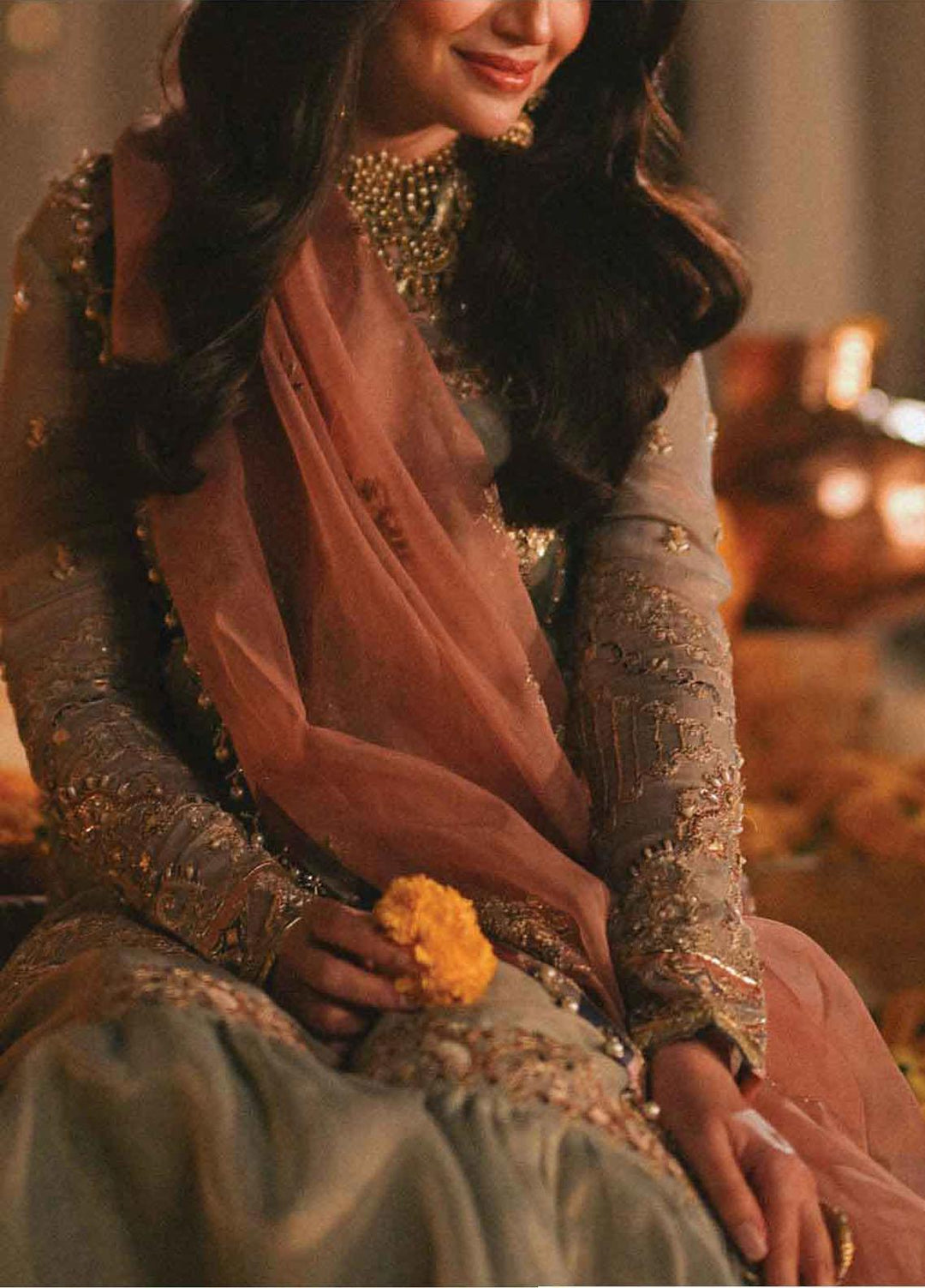 Mastani By Qalamkar Embroidered  Suits Unstitched 3 Piece QLM23M MT-04 Resham - Luxury Formal Collection