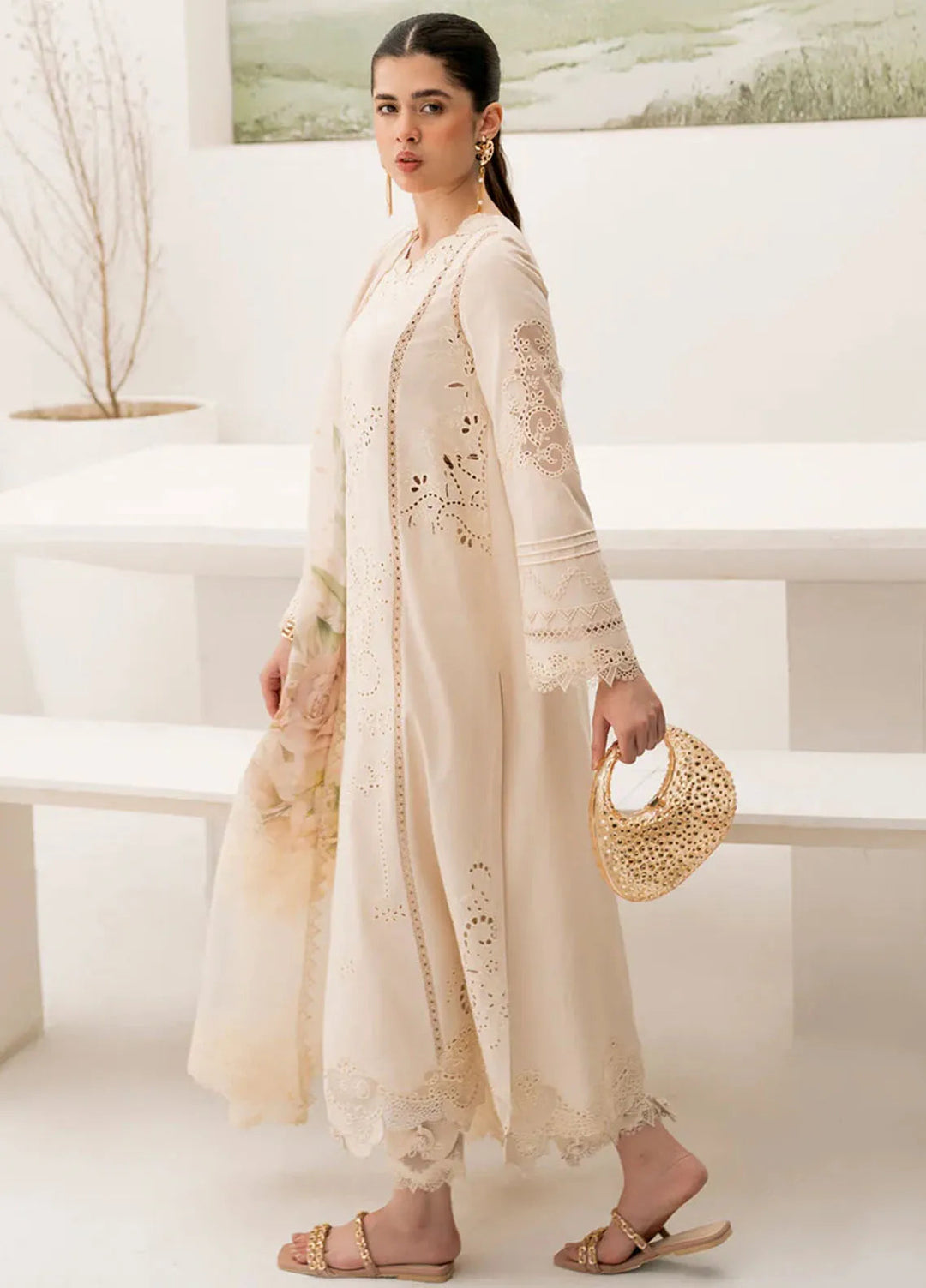 Qalamkar Pret Casual Lawn 3 Piece Suit NM-05 Lila
