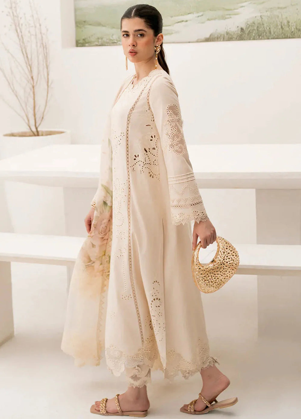 Qalamkar Pret Casual Lawn 3 Piece Suit NM-05 Lila