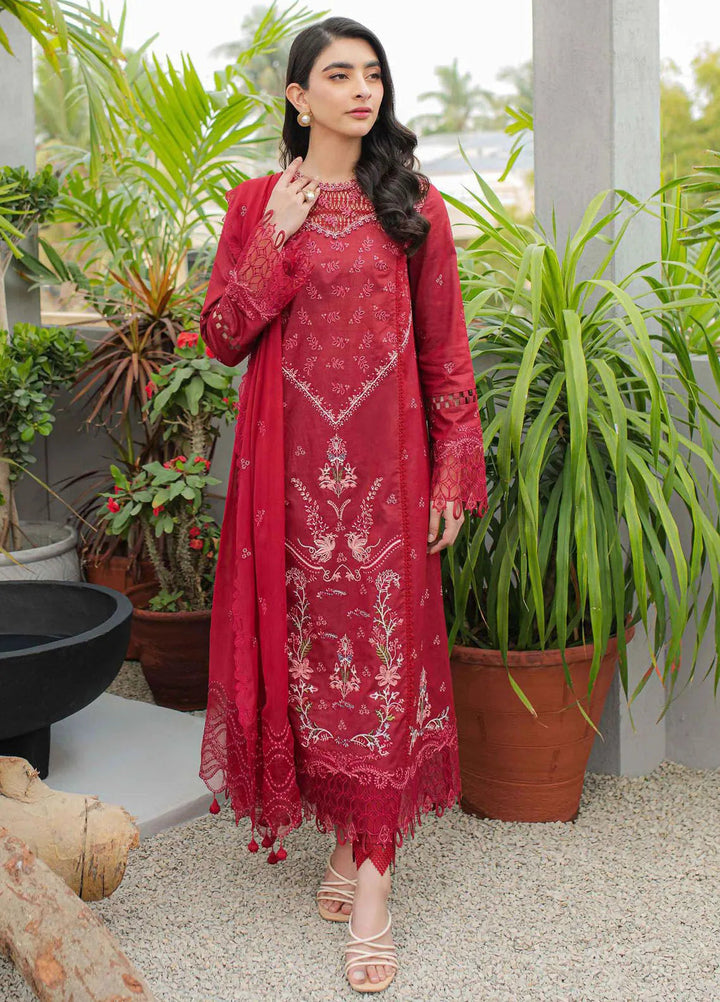 Qalamkar Pret Embroidered Lawn 3 Piece Suit JK-14 Manon