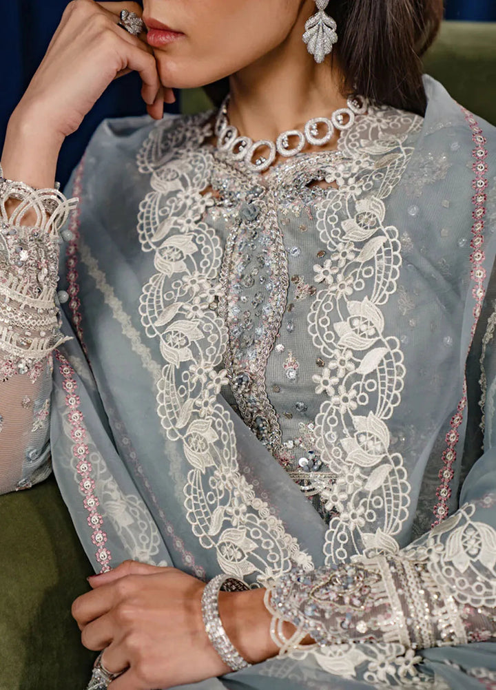 Qalamkar Pret Embroidered Net 4 Piece Suit CR-03 Noura