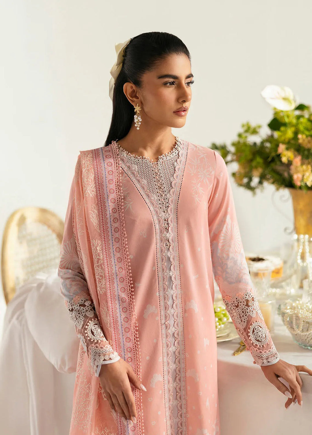 Qalamkar Printed Lawn Suits Unstitched 3 Piece QLM25UL Aroha PQ-2 B - Summer Collection