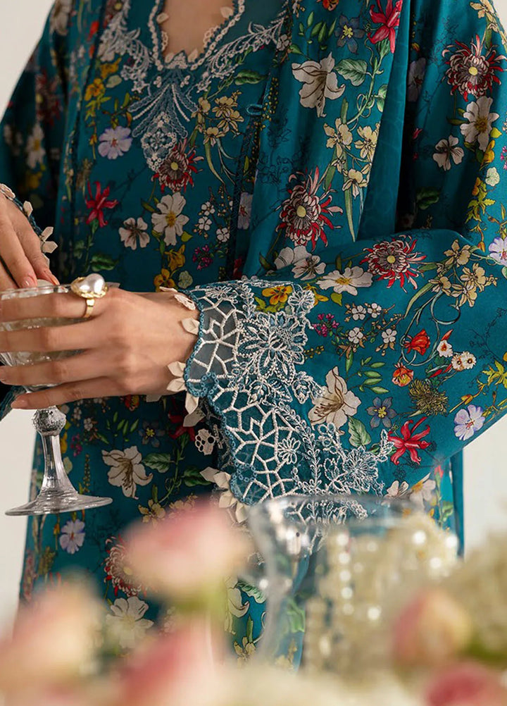 Qalamkar Printed Lawn Suits Unstitched 3 Piece QLM25UL Faha PQ-10A - Summer Collection