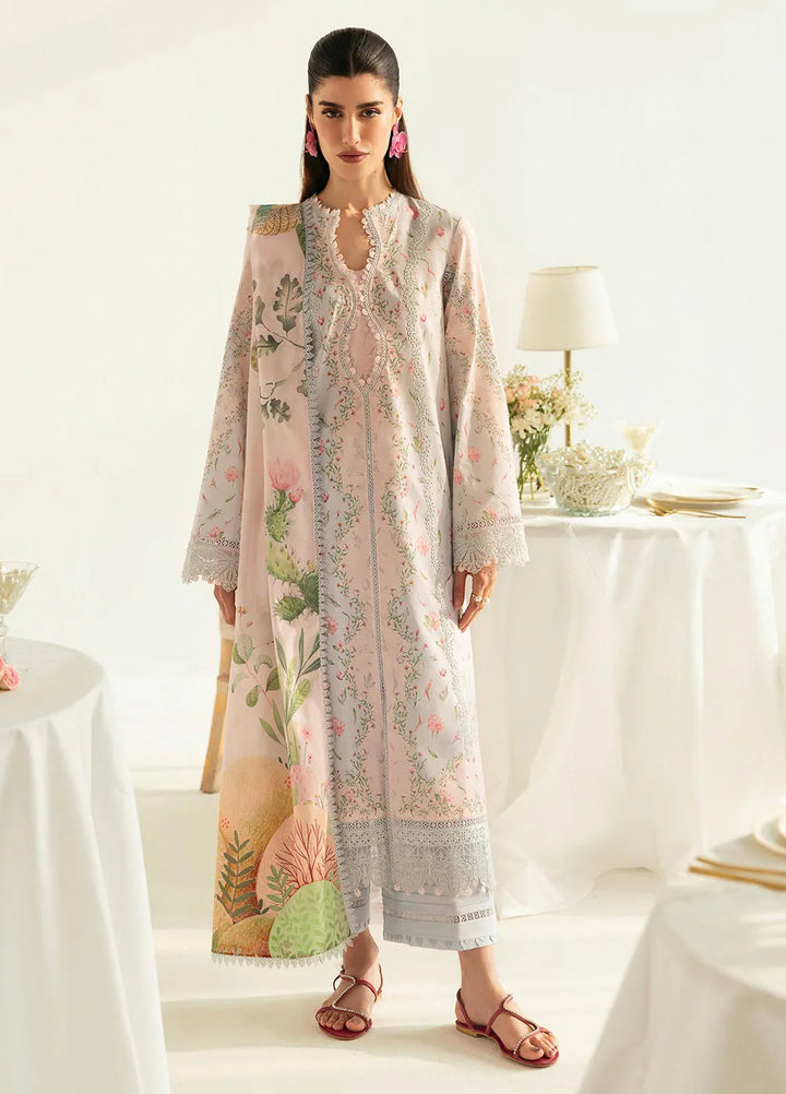 Qalamkar Printed Lawn Suits Unstitched 3 Piece QLM25UL Jane PQ-7B - Summer Collection