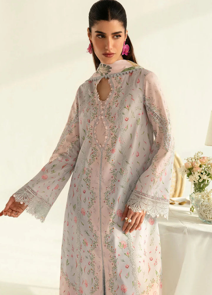 Qalamkar Printed Lawn Suits Unstitched 3 Piece QLM25UL Jane PQ-7B - Summer Collection