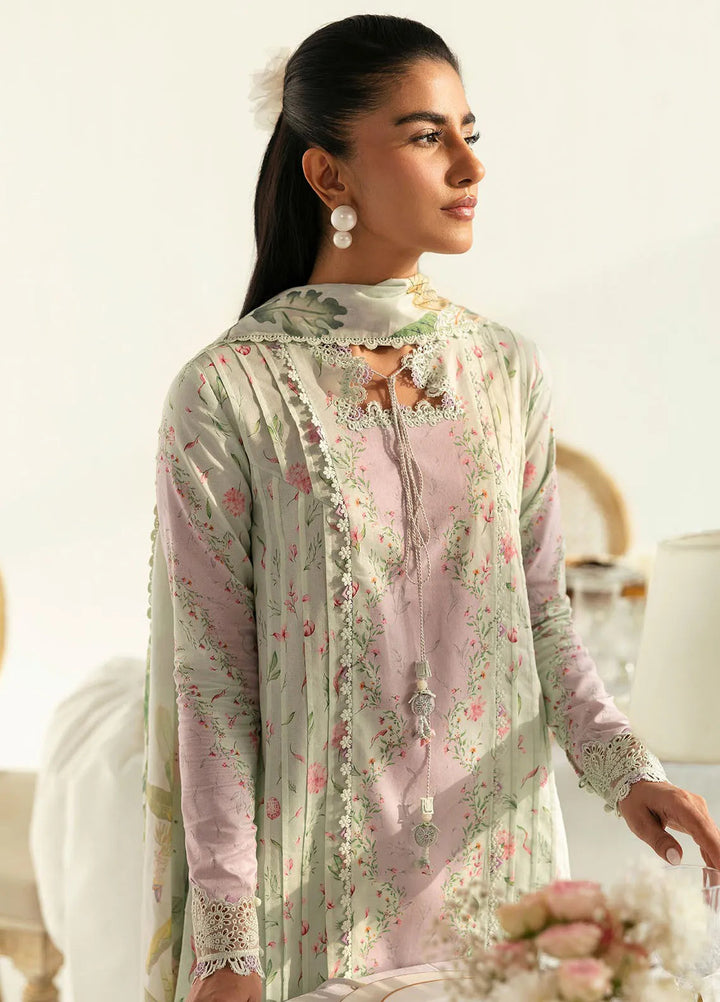 Qalamkar Printed Lawn Suits Unstitched 3 Piece QLM25UL Lira PQ-7A - Summer Collection