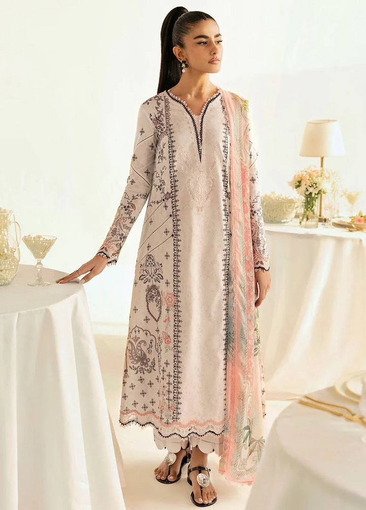 Qalamkar Printed Lawn Suits Unstitched 3 Piece QLM25UL Lyra PQ-9A - Summer Collection