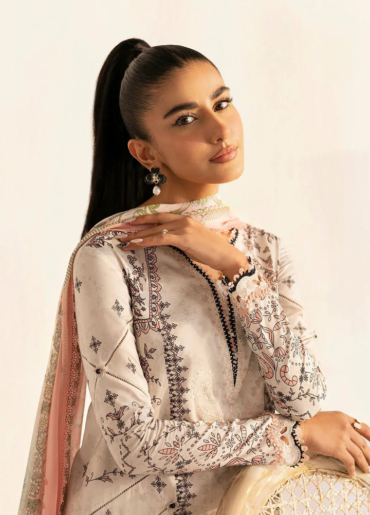 Qalamkar Printed Lawn Suits Unstitched 3 Piece QLM25UL Lyra PQ-9A - Summer Collection