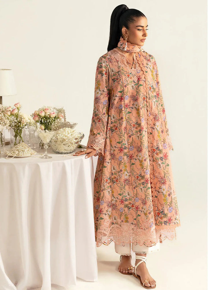 Qalamkar Printed Lawn Suits Unstitched 3 Piece QLM25UL Maira PQ-10B - Summer Collection