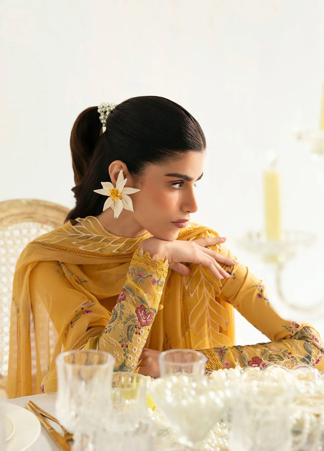 Qalamkar Printed Lawn Suits Unstitched 3 Piece QLM25UL Mher PQ-3B - Summer Collection