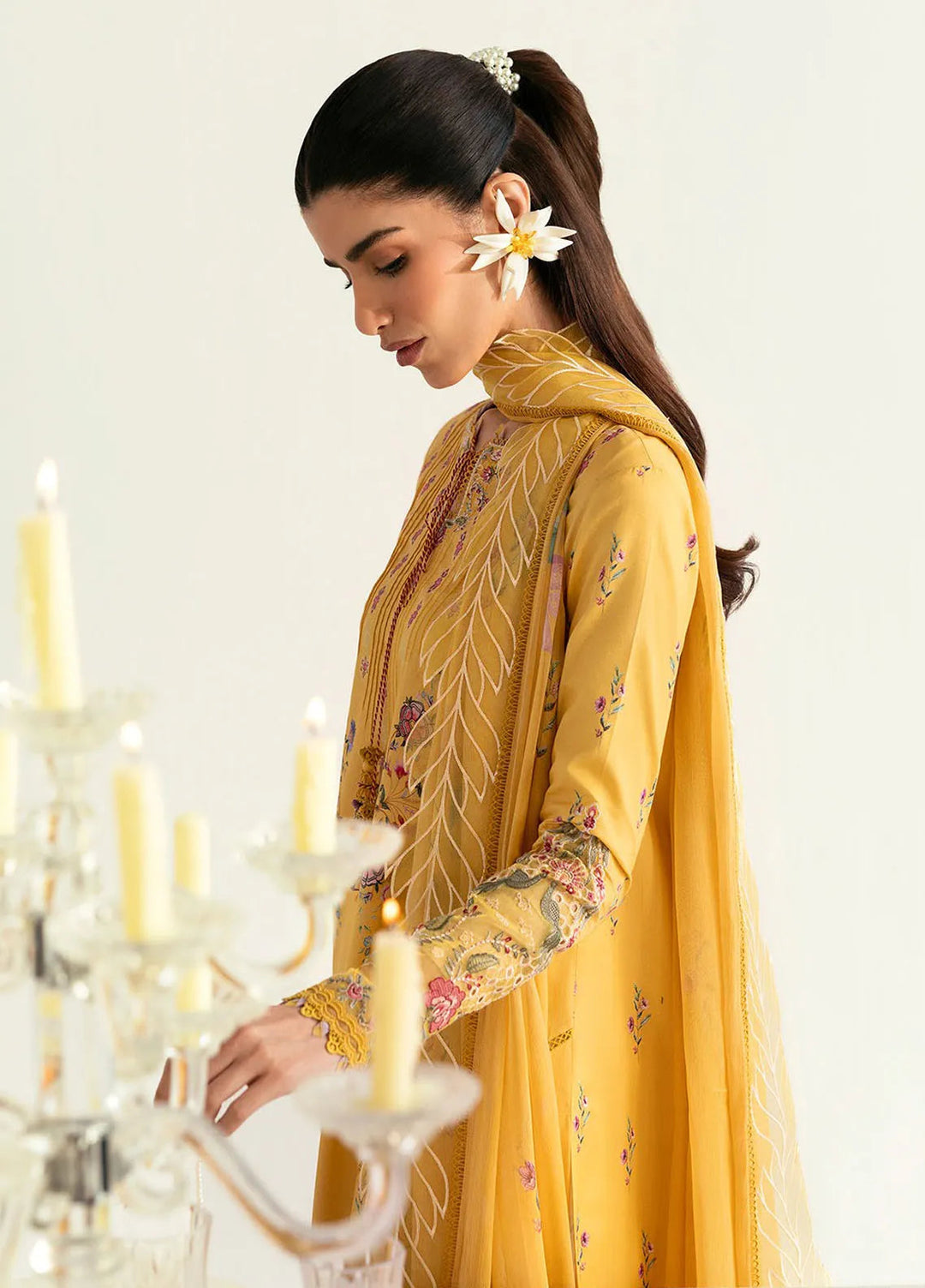 Qalamkar Printed Lawn Suits Unstitched 3 Piece QLM25UL Mher PQ-3B - Summer Collection