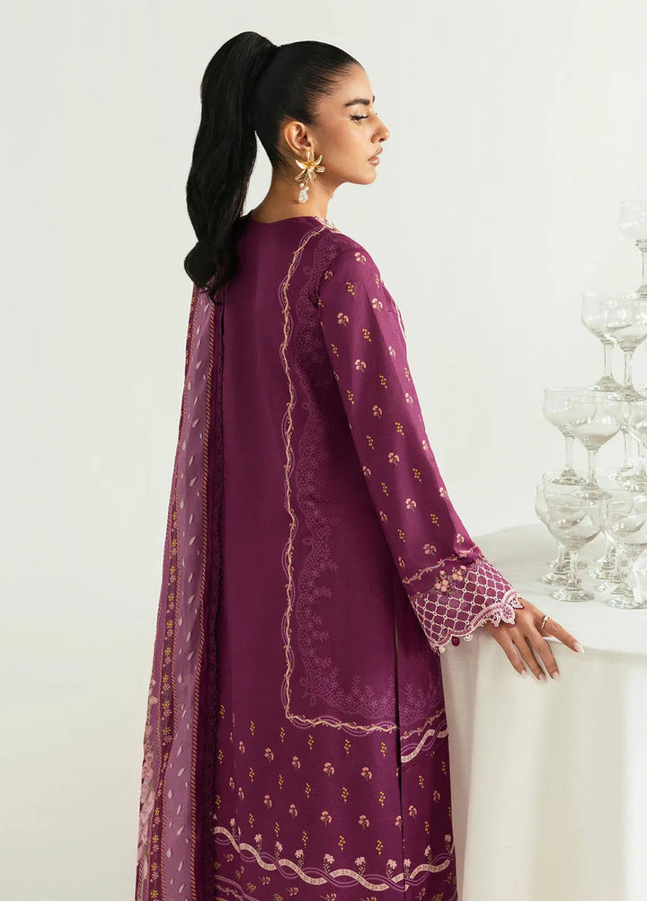 Qalamkar Printed Lawn Suits Unstitched 3 Piece QLM25UL Miya PQ-1 B - Summer Collection