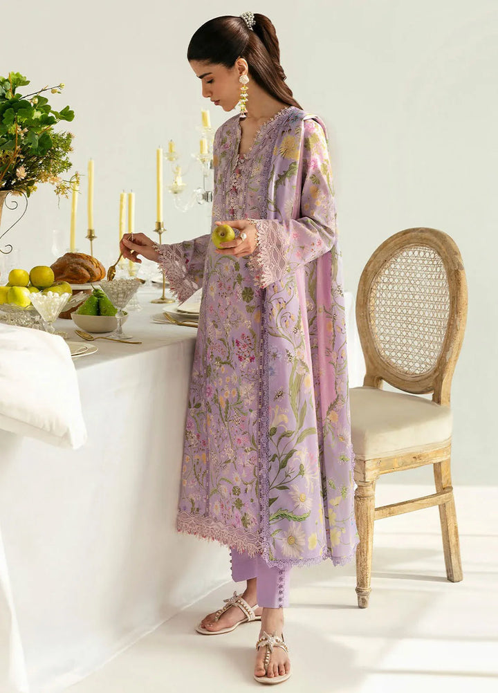 Qalamkar Printed Lawn Suits Unstitched 3 Piece QLM25UL Nami PQ-4A - Summer Collection