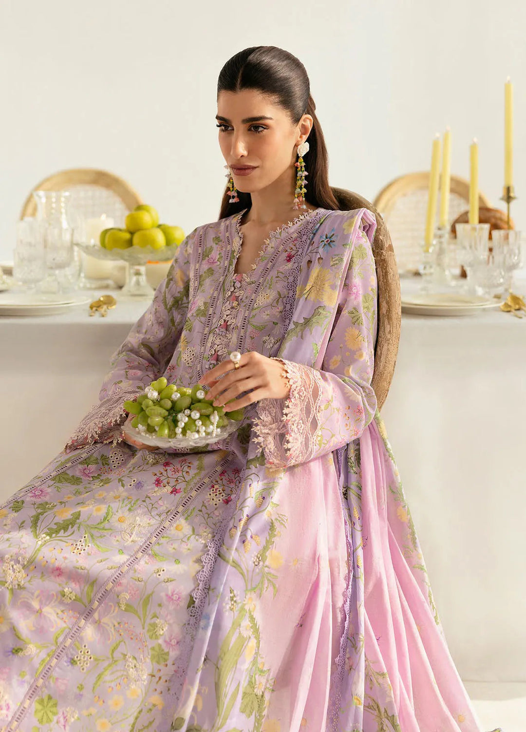 Qalamkar Printed Lawn Suits Unstitched 3 Piece QLM25UL Nami PQ-4A - Summer Collection